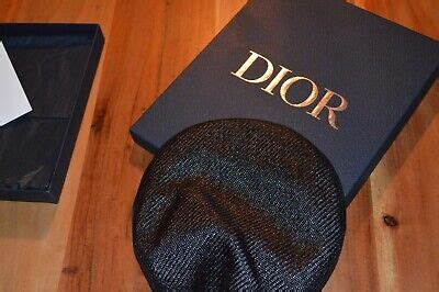 Luxus Christian Dior Basken Baret Mütze edel schwarz Military.